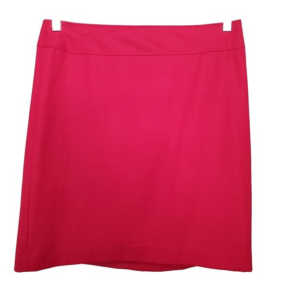 Talbots Petites Red Wool Blend Lined Back-Zip Skirt Size 8P - Picture 1 of 4